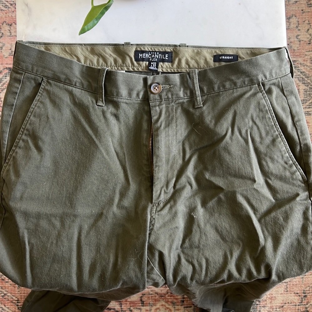 Mens Jcrew Olive Chinos